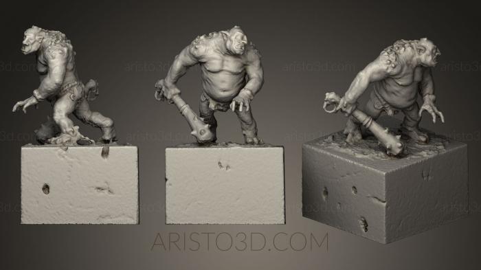 Figurines heroes, monsters and demons (STKM_0164) 3D model for CNC machine
